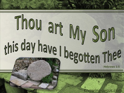 Hebrews 1:5 This Day Have I Begotten Thee (green)